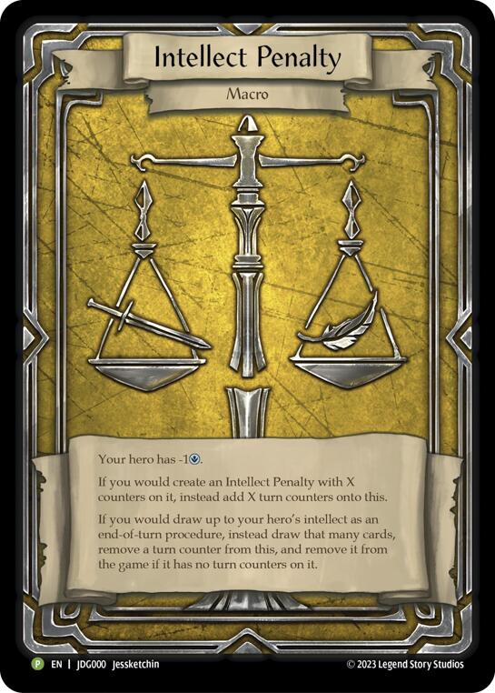 Intellect Penalty (Cold Foil) [JDG000] (Promo)  Rainbow Foil | Good Games North
