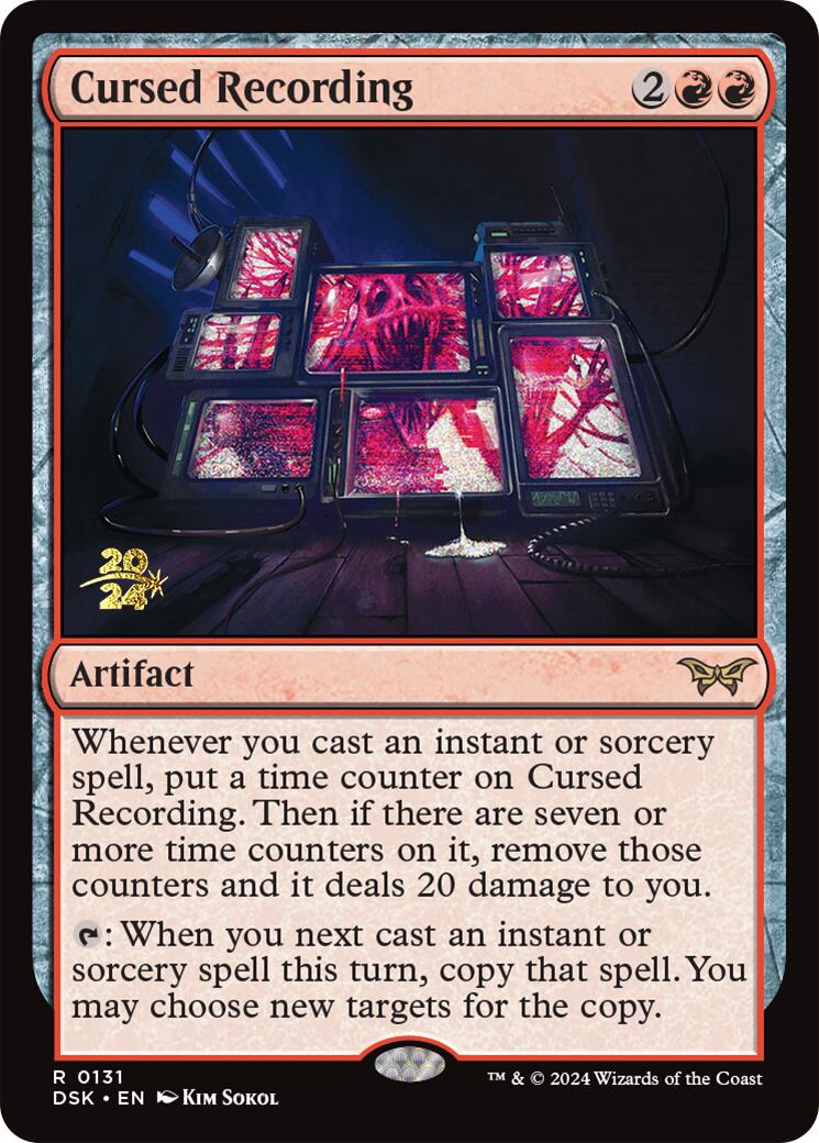 Cursed Recording (0131) [Duskmourn: House of Horror Prerelease Promos] | Good Games North