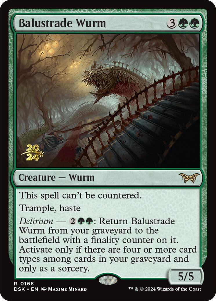 Balustrade Wurm [Duskmourn: House of Horror Prerelease Promos] | Good Games North