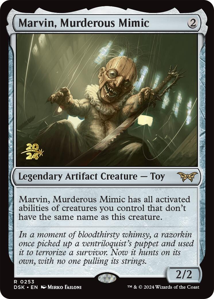 Marvin, Murderous Mimic [Duskmourn: House of Horror Prerelease Promos] | Good Games North