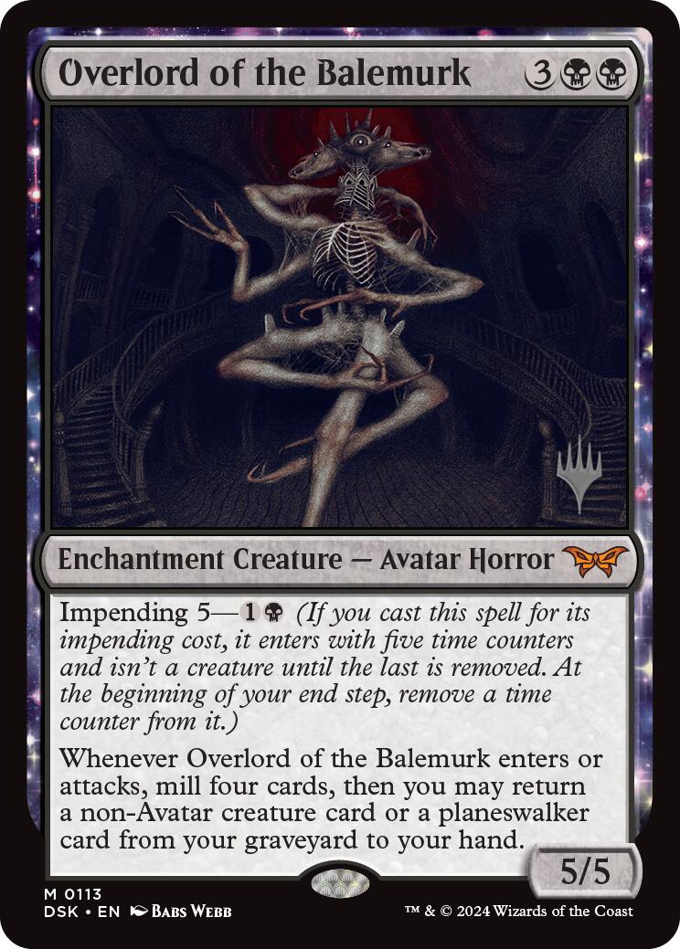 Overlord of the Balemurk (Promo Pack) [Duskmourn: House of Horror Promos] | Good Games North