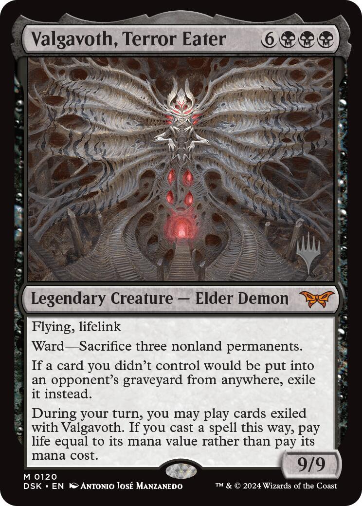 Valgavoth, Terror Eater (Promo Pack) [Duskmourn: House of Horror Promos] | Good Games North