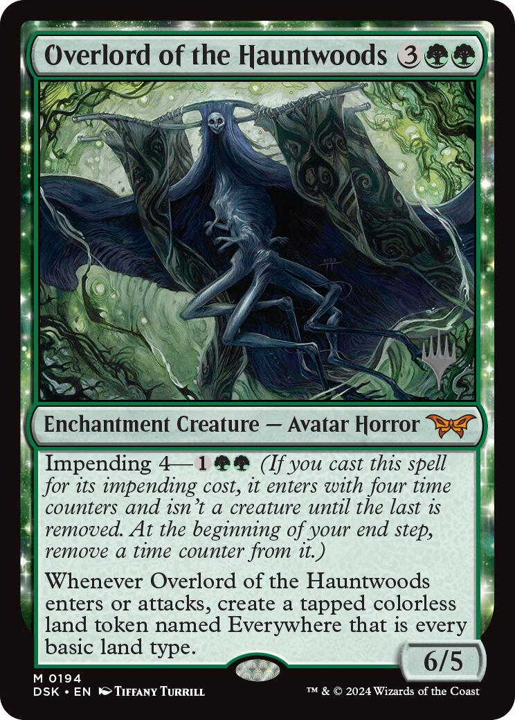 Overlord of the Hauntwoods (Promo Pack) [Duskmourn: House of Horror Promos] | Good Games North