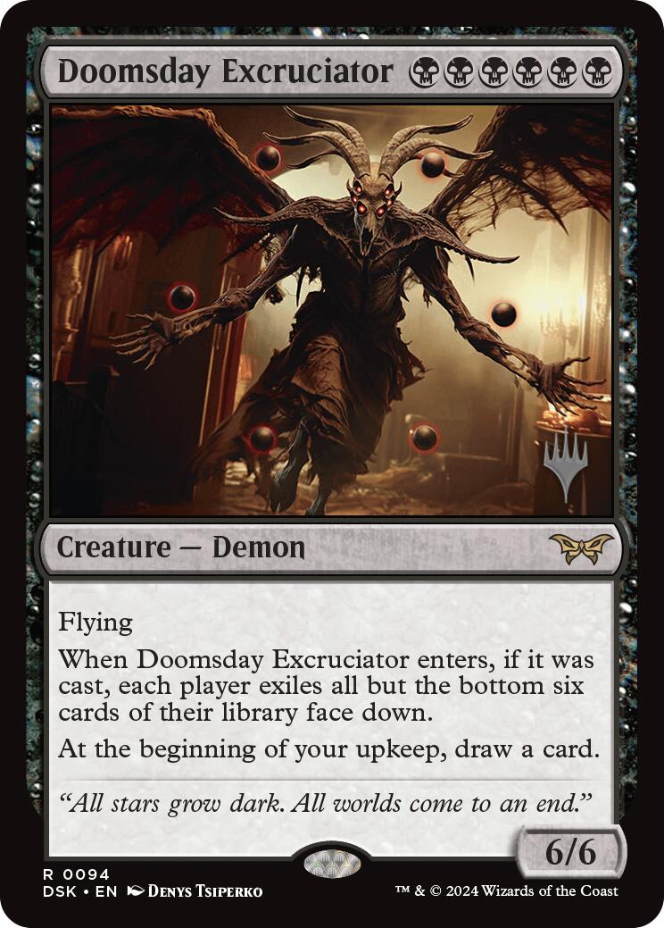 Doomsday Excruciator (Promo Pack) [Duskmourn: House of Horror Promos] | Good Games North