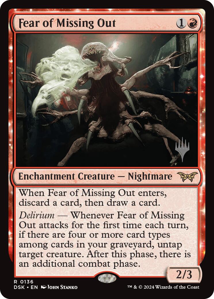Fear of Missing Out (Promo Pack) [Duskmourn: House of Horror Promos] | Good Games North