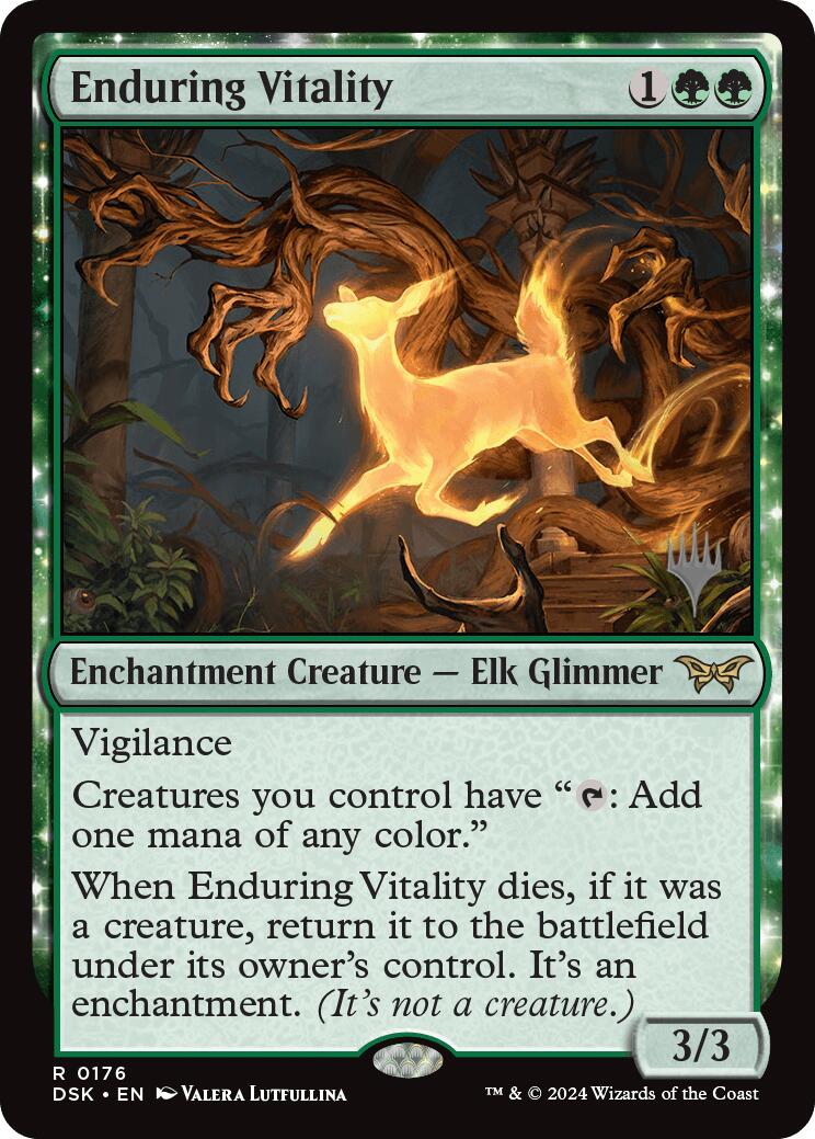 Enduring Vitality (Promo Pack) [Duskmourn: House of Horror Promos] | Good Games North