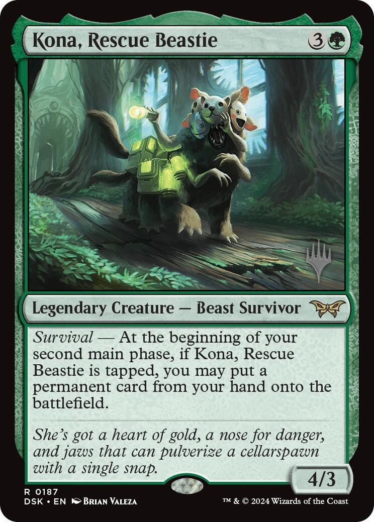 Kona, Rescue Beastie (0187) (Promo Pack) [Duskmourn: House of Horror Promos] | Good Games North