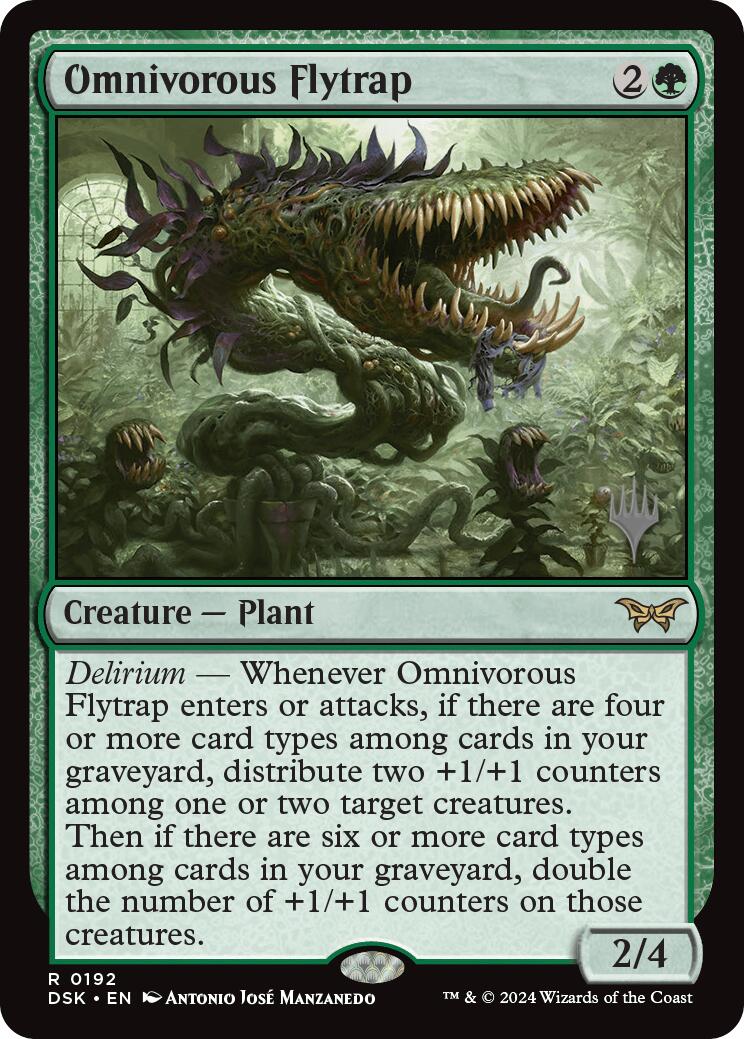 Omnivorous Flytrap (Promo Pack) [Duskmourn: House of Horror Promos] | Good Games North