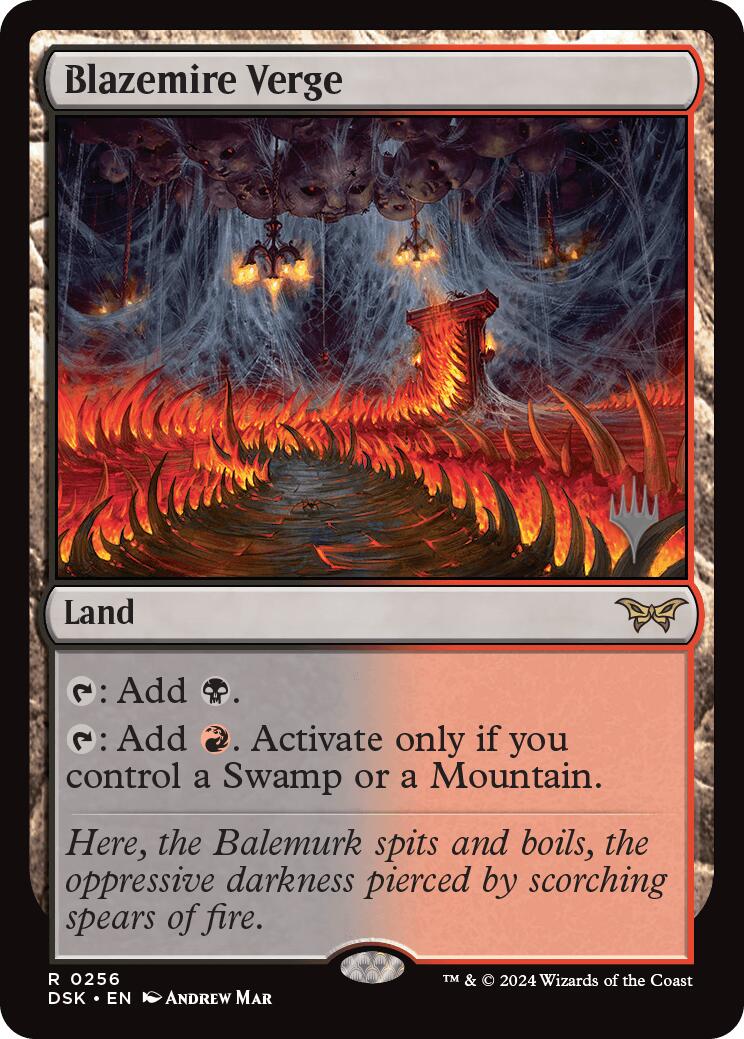 Blazemire Verge (Promo Pack) [Duskmourn: House of Horror Promos] | Good Games North