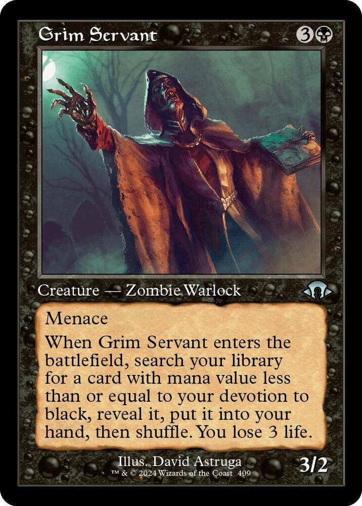 Grim Servant Retro Frame (Modern Horizons 3)  - Foil | Good Games North
