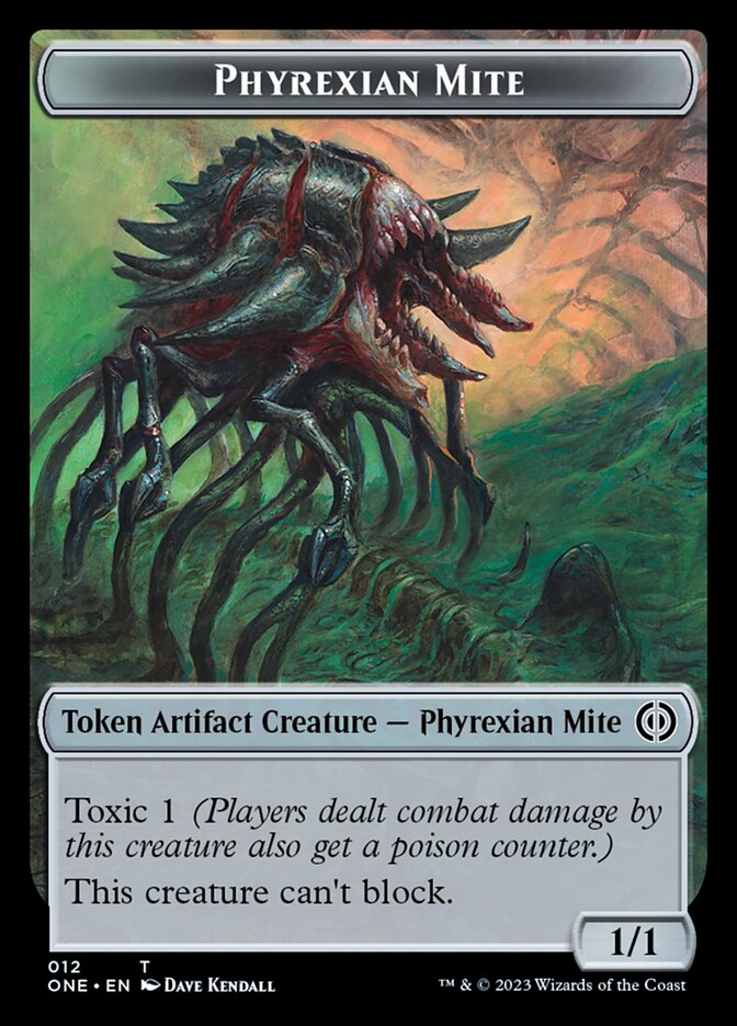Rebel // Phyrexian Mite (012) Double-Sided Token [Phyrexia: All Will Be One Tokens] | Good Games North