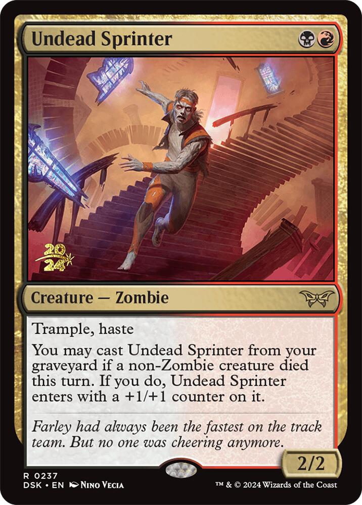 Undead Sprinter [Duskmourn: House of Horror Prerelease Promos] | Good Games North