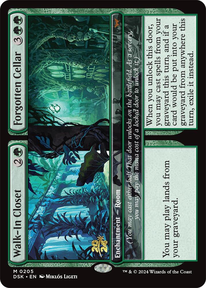 Walk-In Closet // Forgotten Cellar [Duskmourn: House of Horror Prerelease Promos] | Good Games North