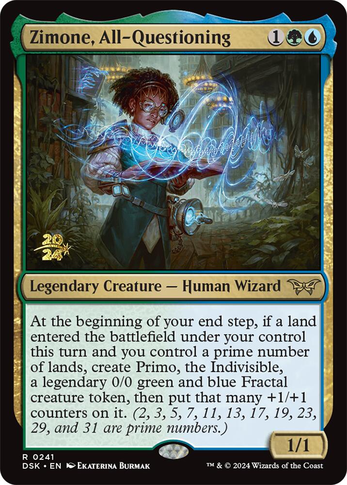 Zimone, All-Questioning [Duskmourn: House of Horror Prerelease Promos] | Good Games North