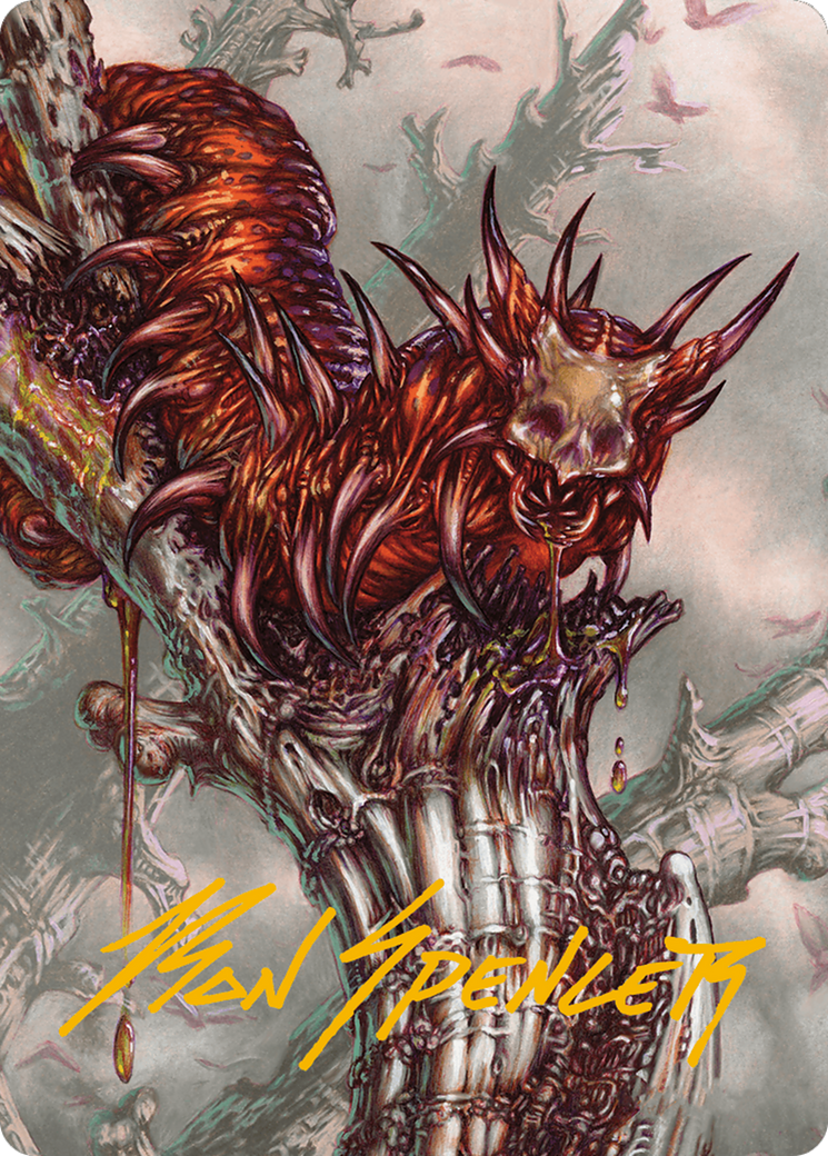 Grist, Voracious Larva Art Card (Gold-Stamped Signature) [Modern Horizons 3 Art Series] | Good Games North