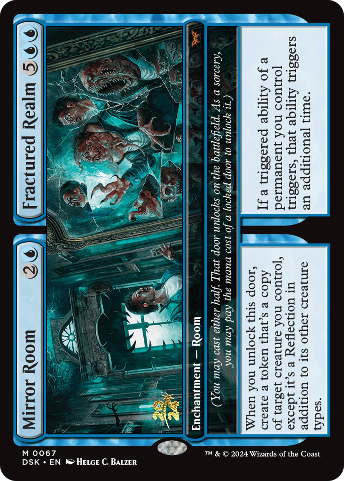 Mirror Room // Fractured Realm [Duskmourn: House of Horror Prerelease Promos] | Good Games North