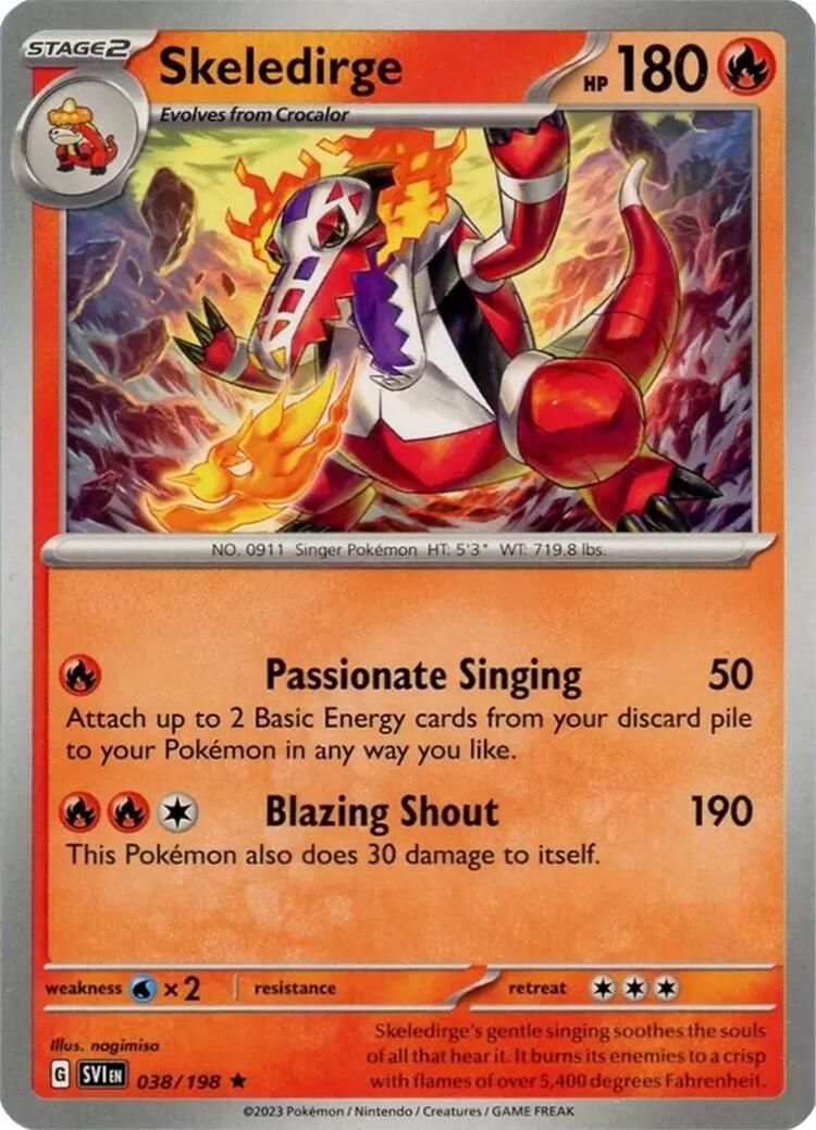 Skeledirge (038/198) (Theme Deck Exclusive) [Scarlet & Violet: Base Set] | Good Games North