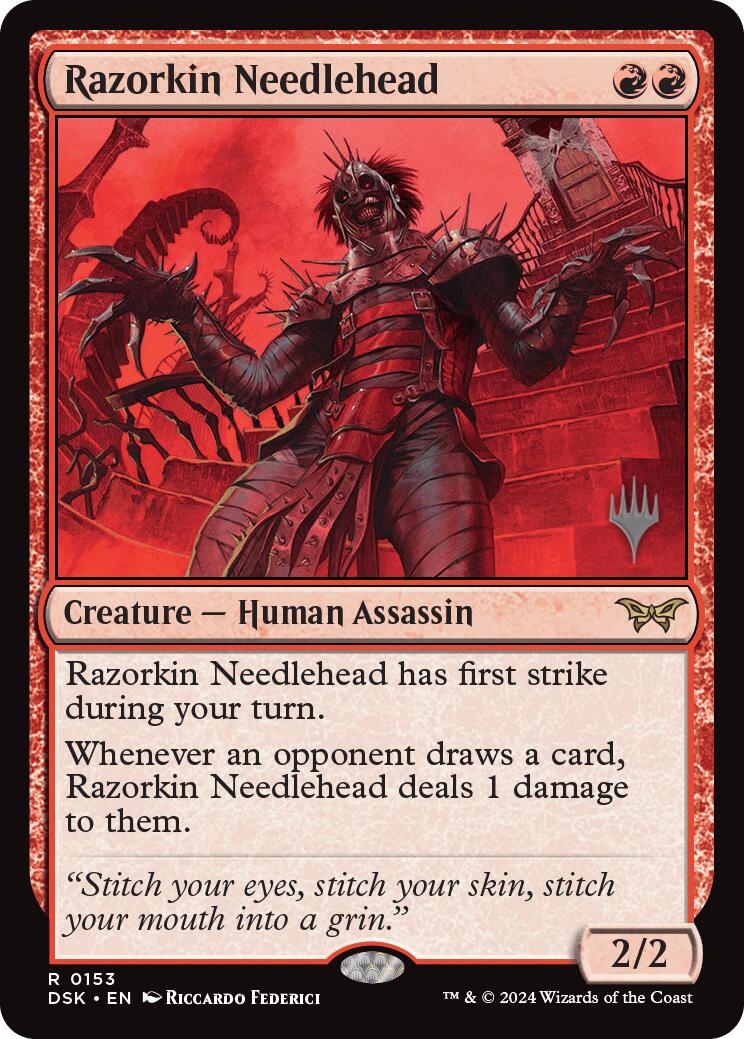 Razorkin Needlehead (Promo Pack) [Duskmourn: House of Horror Promos] | Good Games North