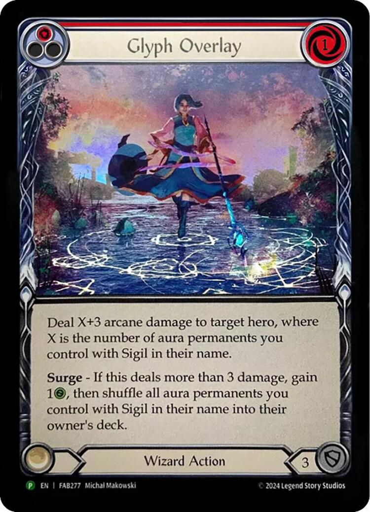 Glyph Overlay (Red) [FAB277] (Promo)  Rainbow Foil | Good Games North
