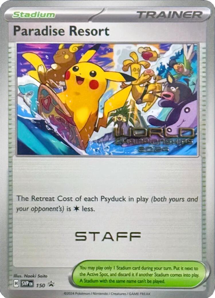 Paradise Resort (150) (World Championships 2024) (Staff) [Scarlet & Violet: Black Star Promos] | Good Games North