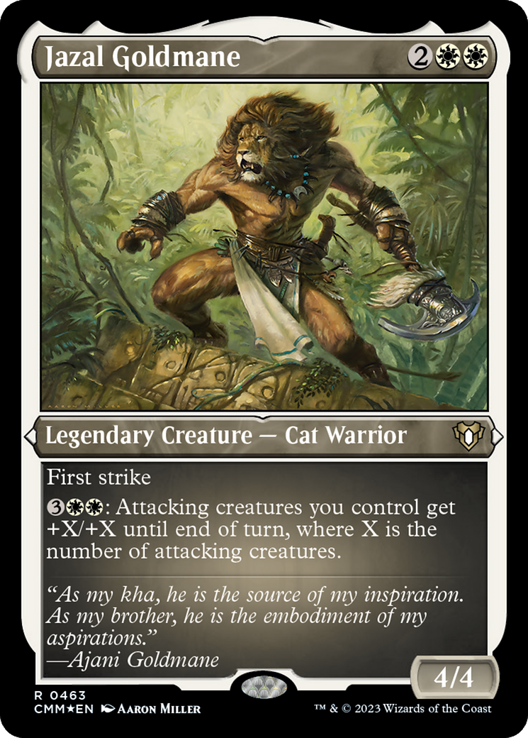 Jazal Goldmane (Foil Etched) [Commander Masters] | Good Games North