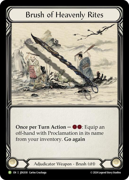 Brush of Heavens Rites - JDG030 [JDG030] (Promo)  Cold Foil | Good Games North