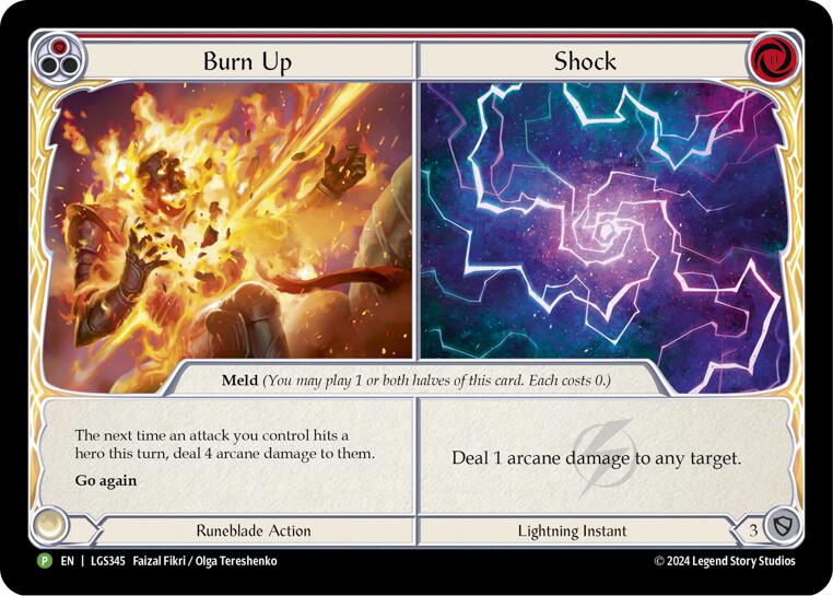 Burn Up // Shock [LGS345] (Promo)  Cold Foil | Good Games North