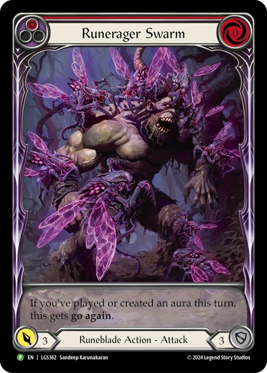 Runerager Swarm (Red) [LGS362] (Promo)  Rainbow Foil | Good Games North