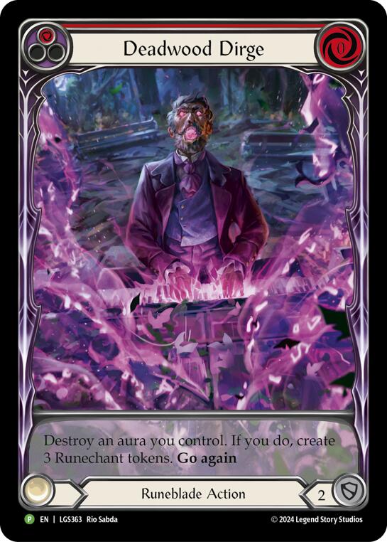 Deadwood Dirge (Red) (Extended Art) [LGS363] (Promo)  Rainbow Foil | Good Games North