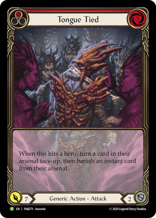 Tongue Tied (Extended Art) [FAB273] (Promo)  Rainbow Foil | Good Games North