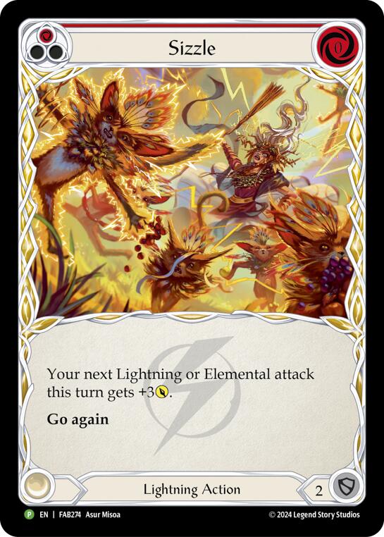 Sizzle (Red) [FAB274] (Promo)  Rainbow Foil | Good Games North