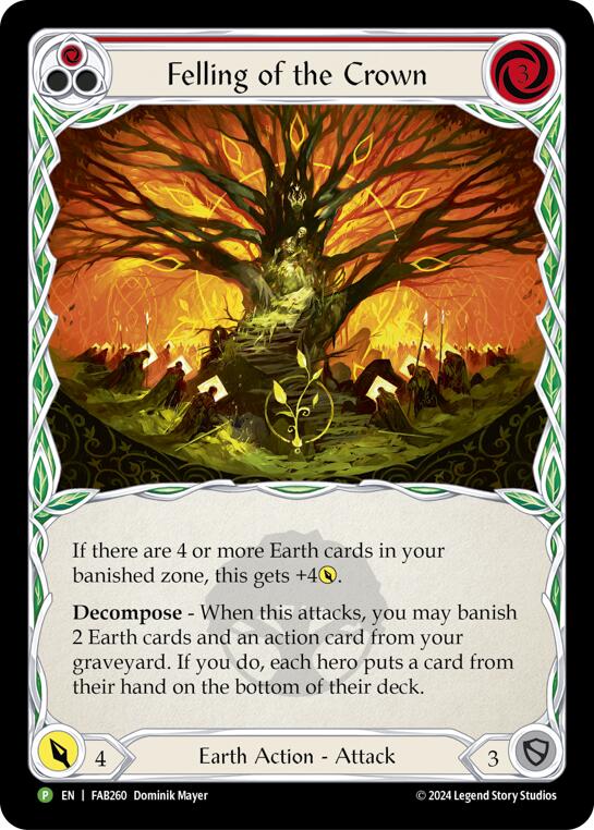 Felling of the Crown [FAB260] (Promo)  Cold Foil | Good Games North