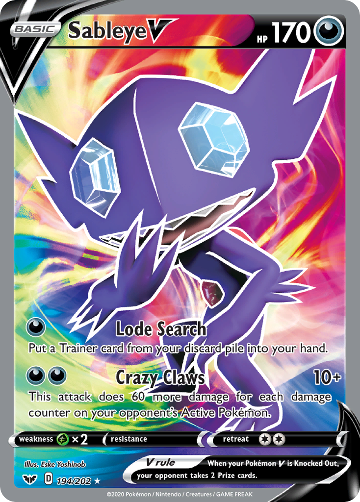 Sableye V (194/202) [Sword & Shield: Base Set] | Good Games North