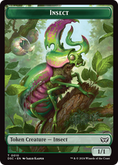 Wurm (0019) // Insect (0010) Double-Sided Token [Duskmourn: House of Horror Commander Tokens] | Good Games North