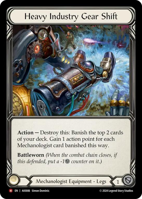 Heavy Industry Gear Shift [AIO006] (Armory Deck: Dash)  Rainbow Foil | Good Games North