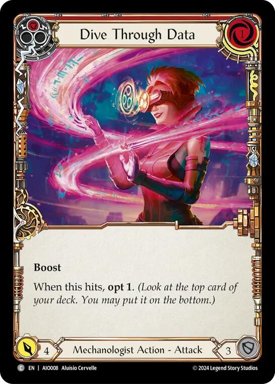 Dive Through Data (Red) [AIO008] (Armory Deck: Dash) | Good Games North