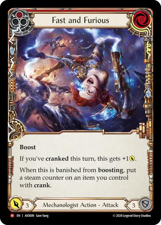 Fast and Furious (Red) [AIO009] (Armory Deck: Dash)  Rainbow Foil | Good Games North