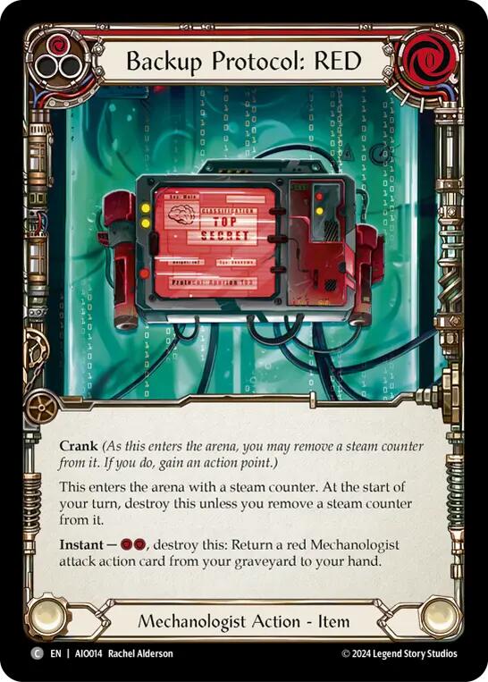 Backup Protocol: RED (Red) [AIO014] (Armory Deck: Dash) | Good Games North