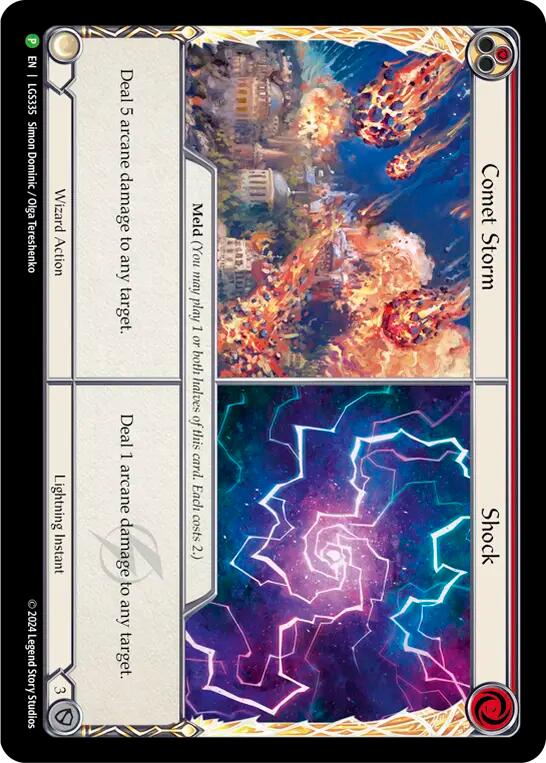 Comet Storm // Shock [LGS335] (Promo)  Cold Foil | Good Games North