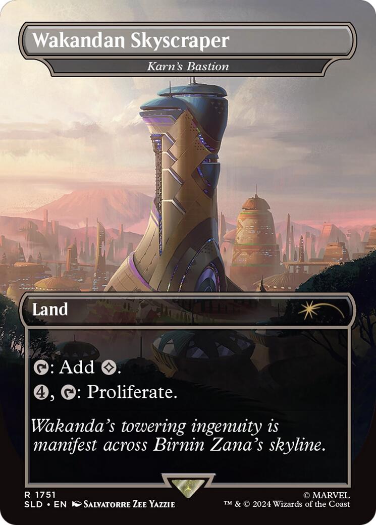 Wakandan Skyscraper - Karn's Bastion (Rainbow Foil) [Secret Lair Drop Series] | Good Games North