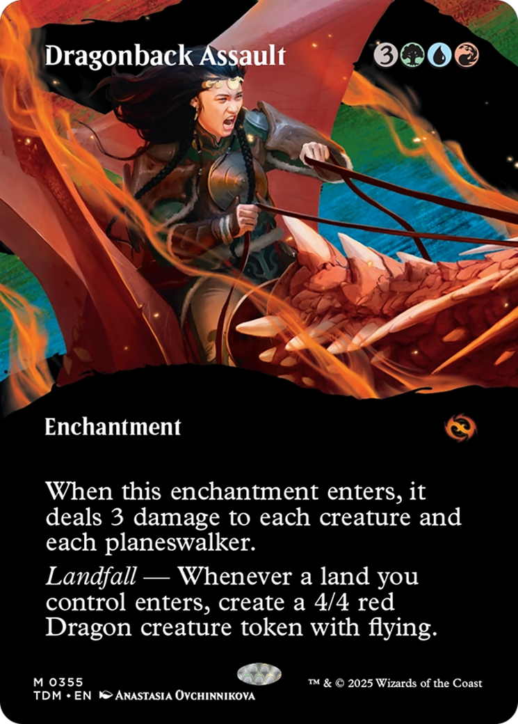 Dragonback Assault (Borderless) [Tarkir: Dragonstorm] | Good Games North