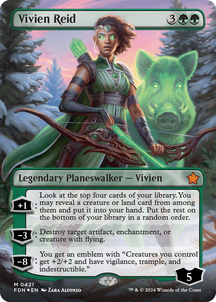 Vivien Reid (Borderless) (Mana Foil) [Foundations] | Good Games North