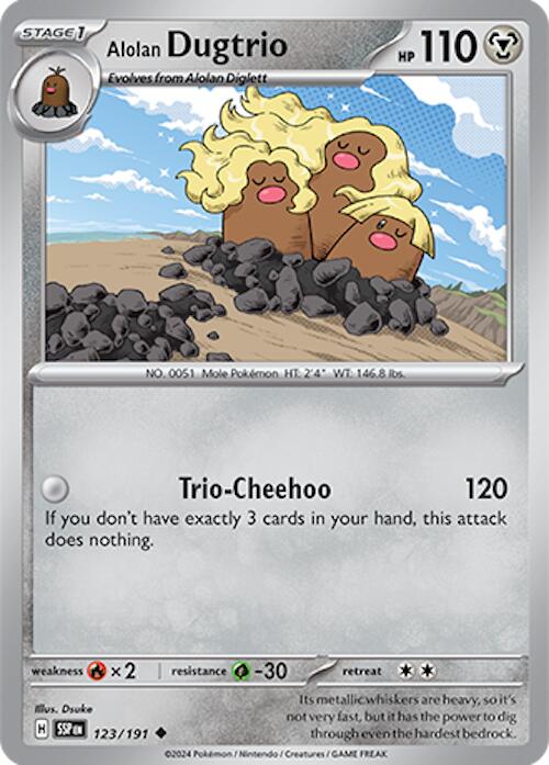 Alolan Dugtrio (123/191) [Scarlet & Violet: Surging Sparks] | Good Games North