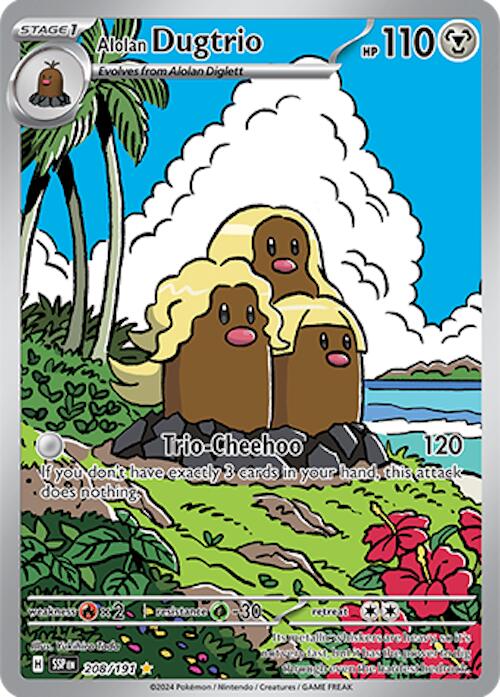 Alolan Dugtrio (208/191) [Scarlet & Violet: Surging Sparks] | Good Games North