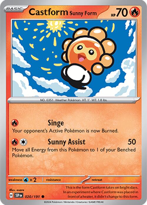 Castform Sunny Form (020/191) [Scarlet & Violet: Surging Sparks] | Good Games North
