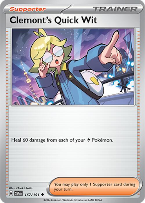 Clemont's Quick Wit (167/191) [Scarlet & Violet: Surging Sparks] | Good Games North