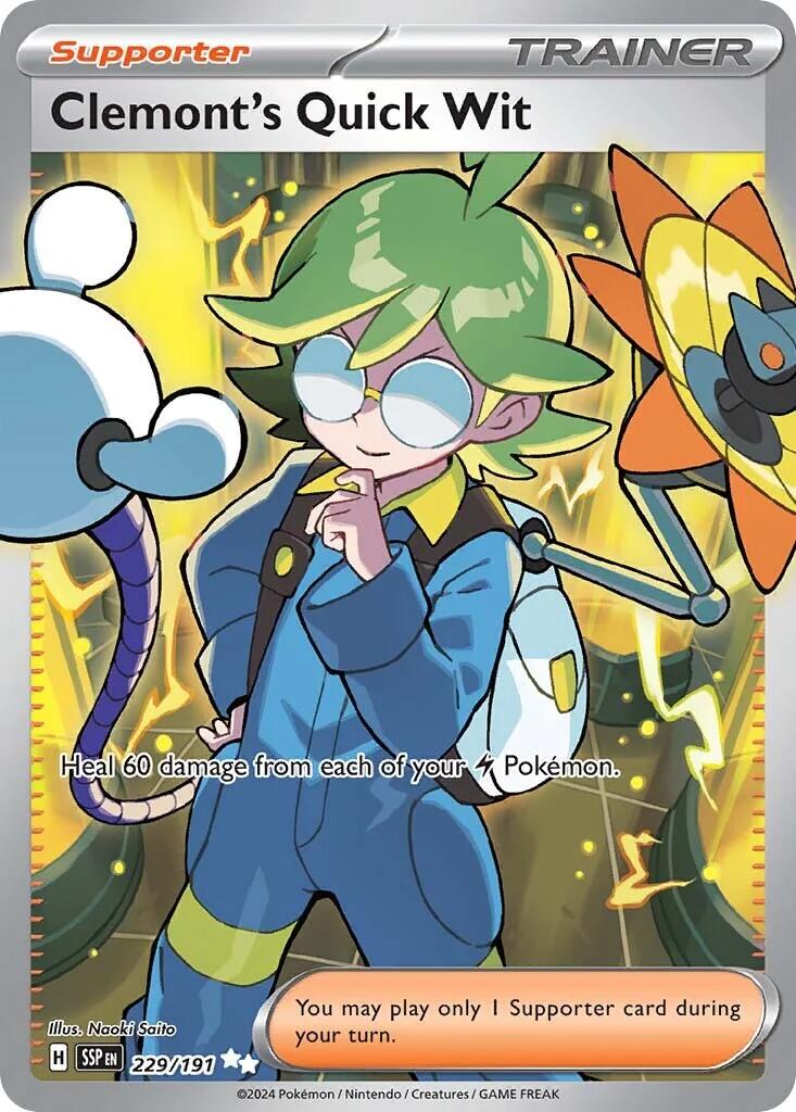 Clemont's Quick Wit (229/191) [Scarlet & Violet: Surging Sparks] | Good Games North