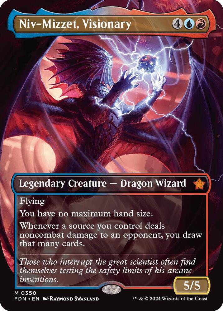 Niv-Mizzet, Visionary 350/291 (Foundations)  - Borderless | Good Games North