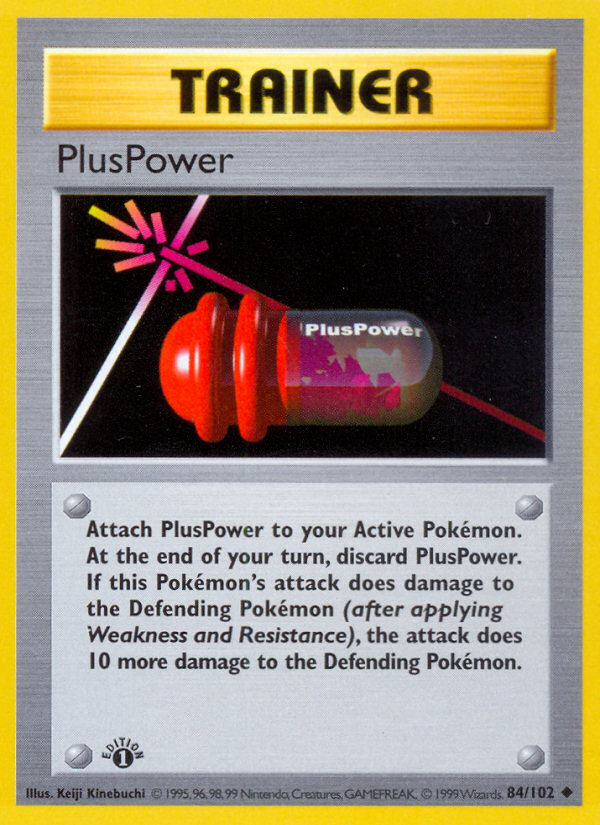 PlusPower (84/102) (Shadowless) [Base Set 1st Edition] | Good Games North