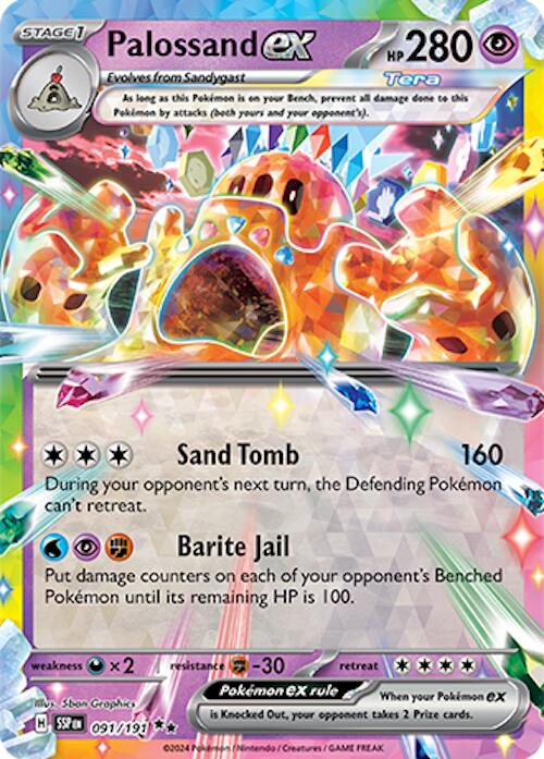 Palossand ex (091/191) [Scarlet & Violet: Surging Sparks] | Good Games North